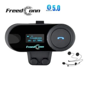 Fone Intercomunicador Capacete - Freedconn T-COM - Bluetooth / wirelles 5.0 a Prova Dagua com Radio FM