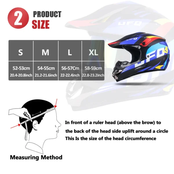 Capacete Moto Cross Downhill  Off Road + Presentes - Imagem 2