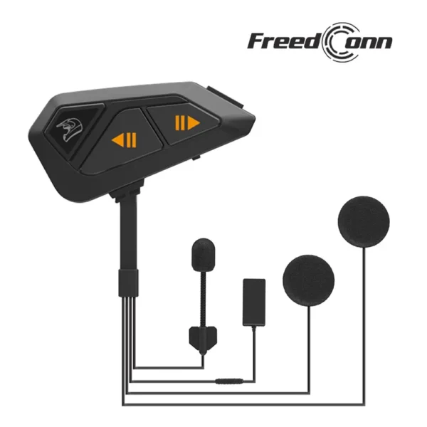 Fone Intercomunicador Capacete Freedconn Bluetooth 5.0 a Prova Dagua com Radio FM