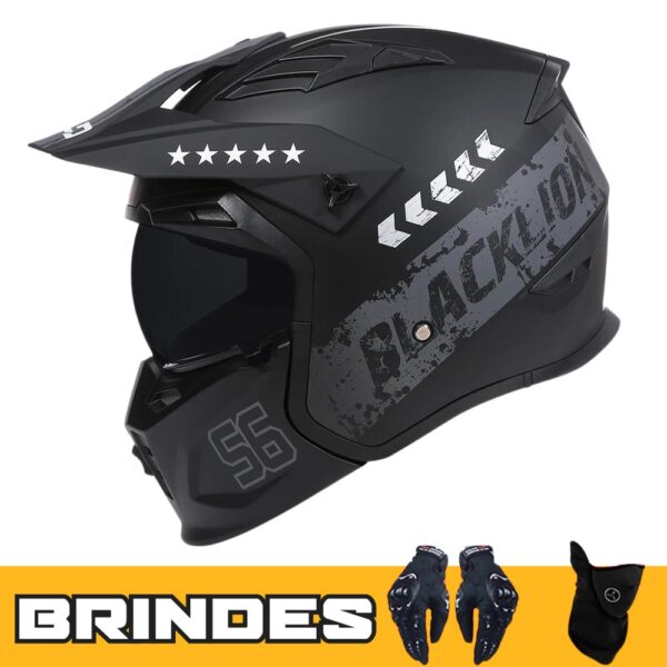 Capacete BLACKLION + Brindes