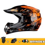 Capacete Moto Cross Downhill  Off Road + Presentes
