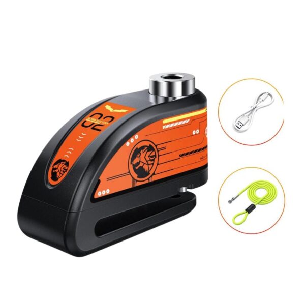 Disc Lock com Alarme - Trava Anti-furto para Moto